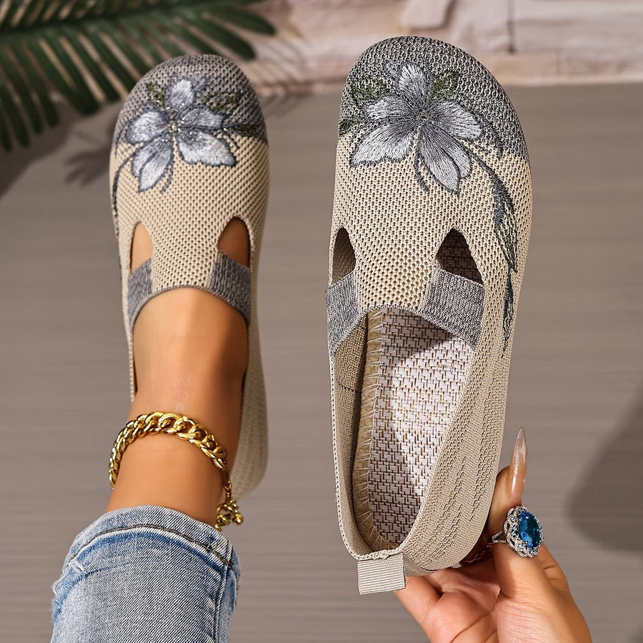 Rosalie™ — Chic Ergonomic Ballet Flats Featuring a Floral Design