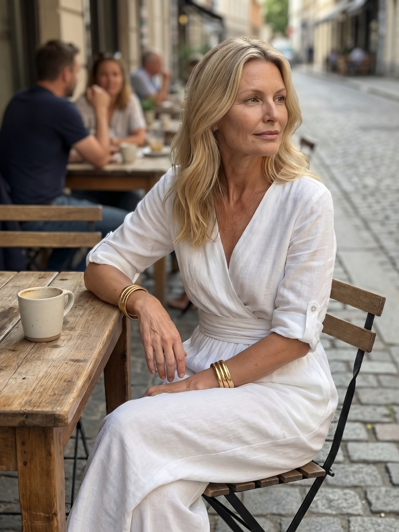 Wanda | Wide Leg Jumpsuit with Cross Front Design