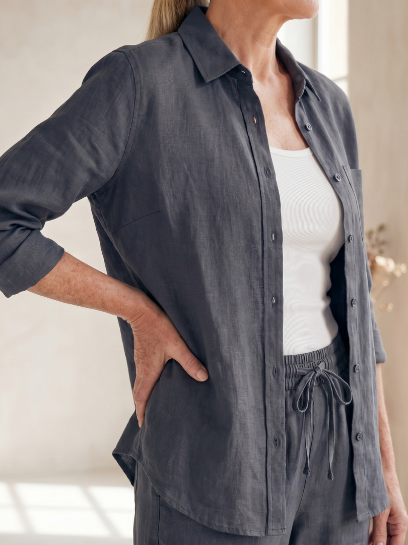 Noor | Long Sleeve Shirt and Tapered Pants Ensemble