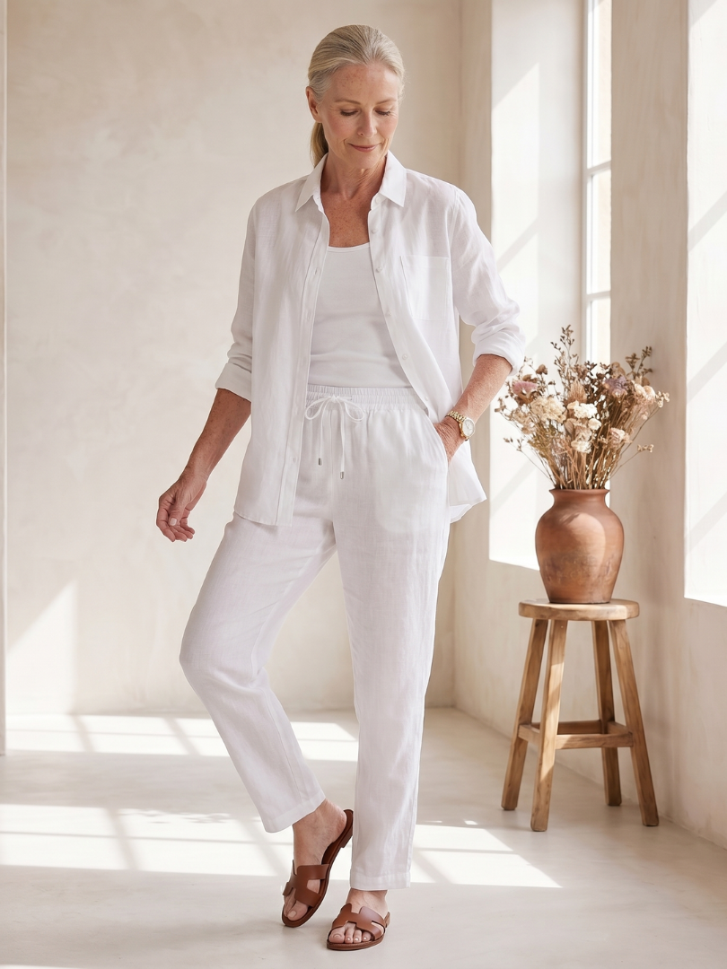 Noor | Long Sleeve Shirt and Tapered Pants Ensemble