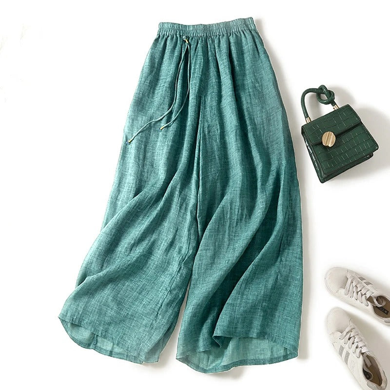 Luna | Pantalones de tiro cómodo con cordón