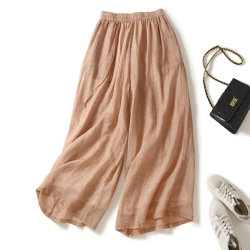Luna | Pantalones de tiro cómodo con cordón
