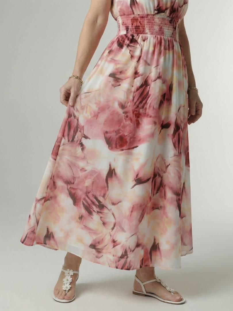 Sylin | Halter Midi Dress with Gathered Details