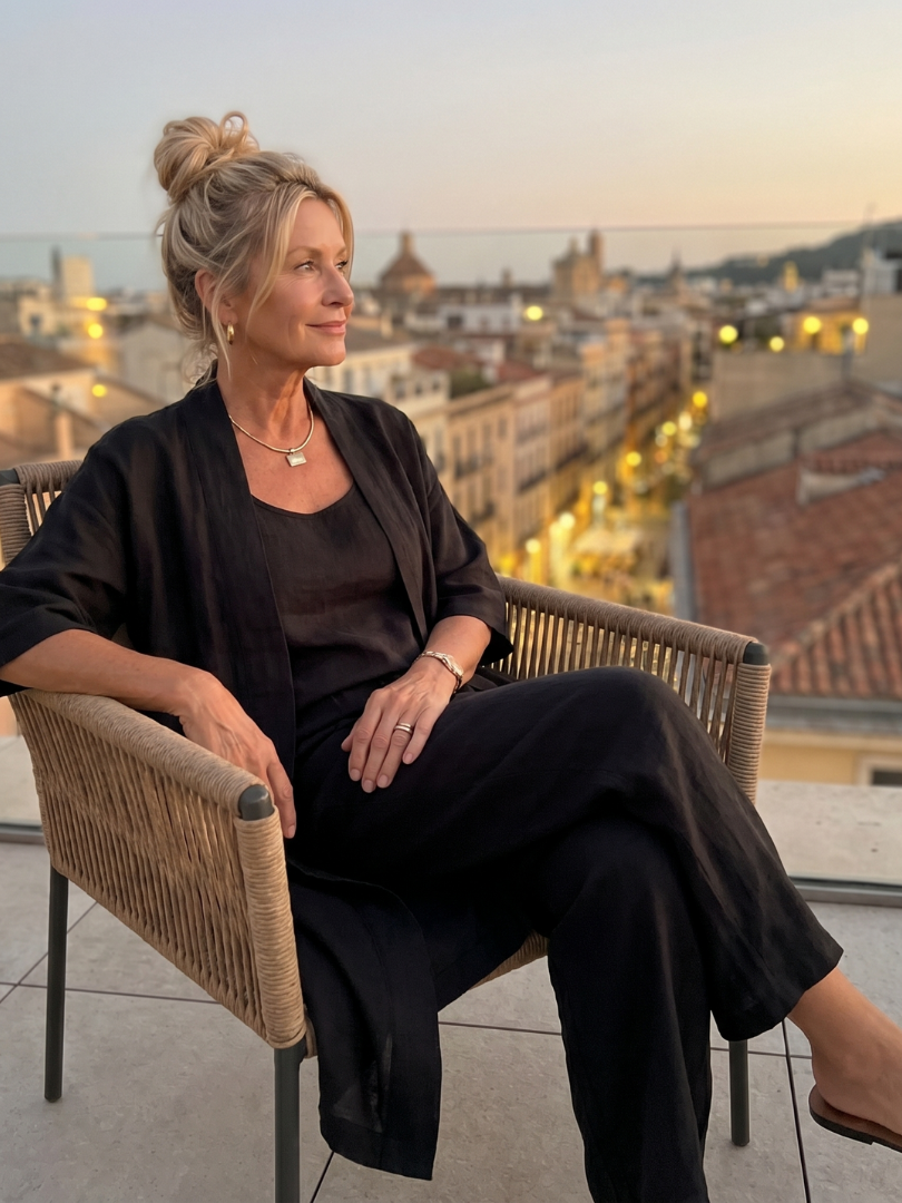 Yael | Three-Piece Relaxed Top and Pant Ensemble
