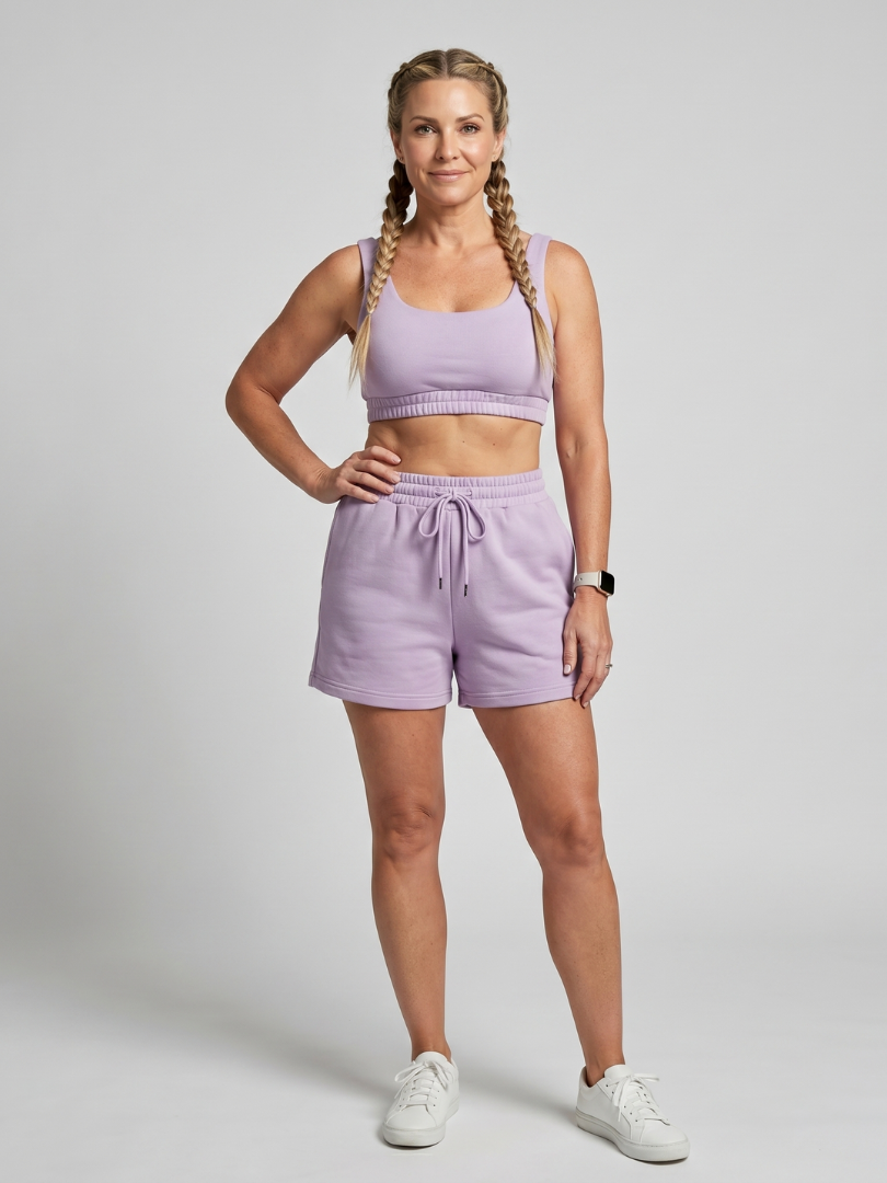 Lysem | Sleeveless Scoop Neck Crop Top with Matching Shorts Set