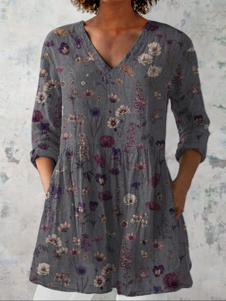Audrey | V-Neck Long Sleeve Blouse