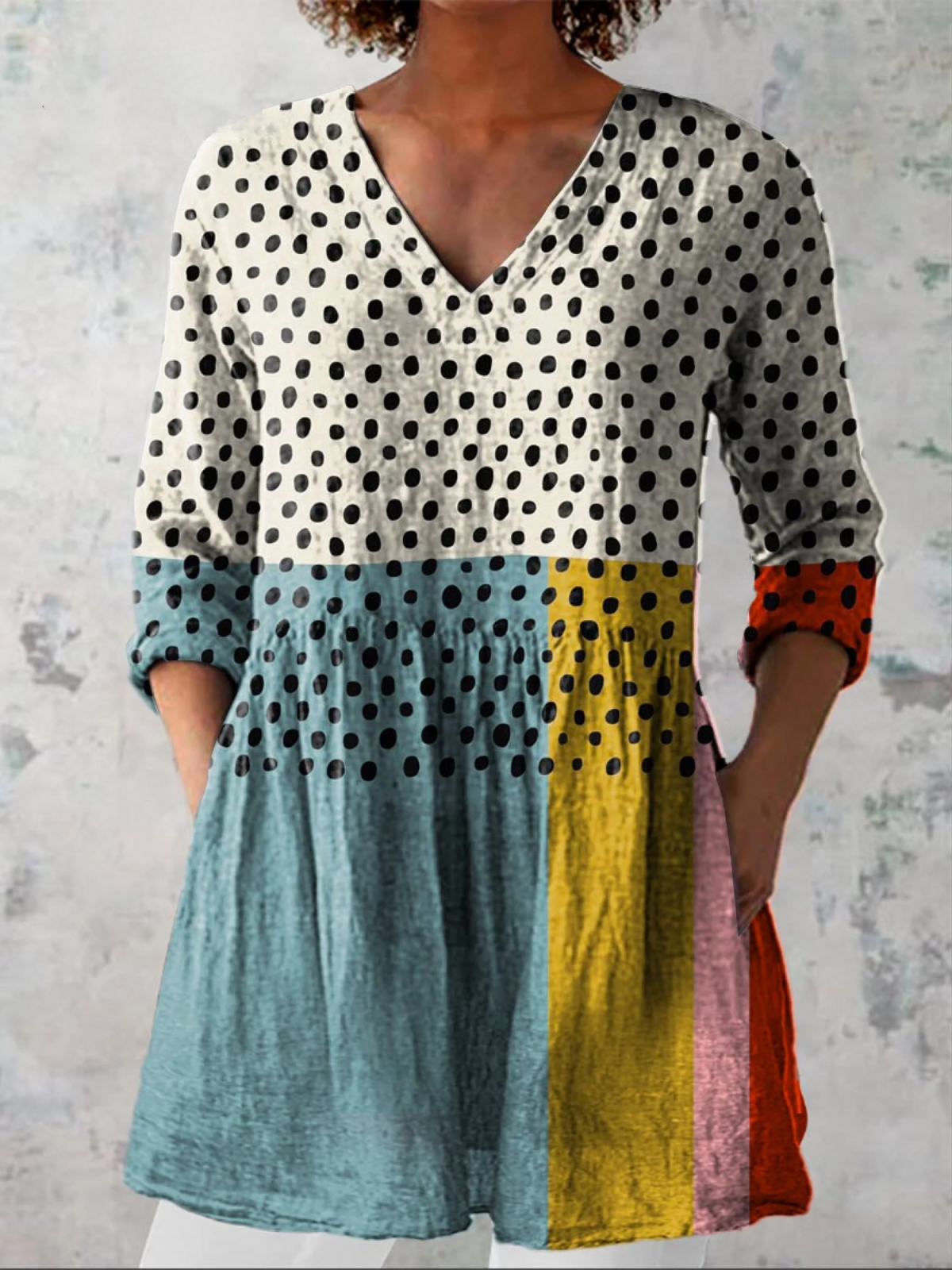 Valerie | V-Neck Long Blouse