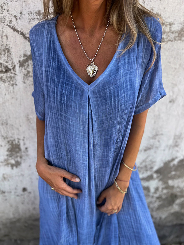 Violet | Loose-Fit V-Neck Dress