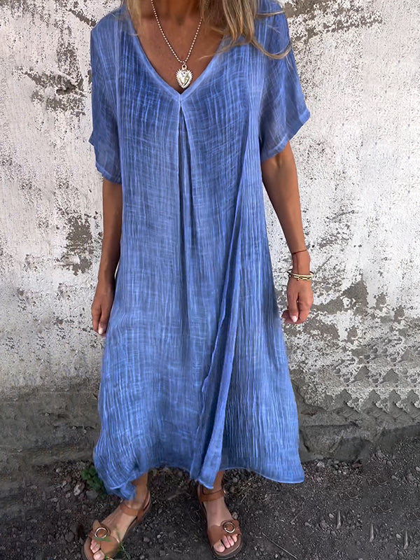 Violet | Loose-Fit V-Neck Dress