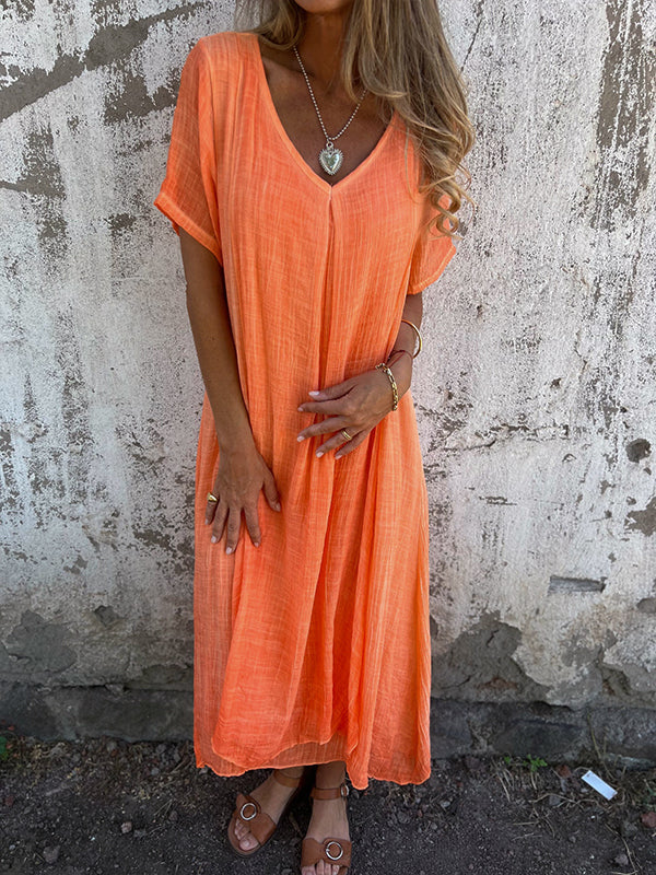 Violet | Loose-Fit V-Neck Dress