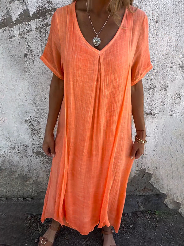 Violet | Loose-Fit V-Neck Dress