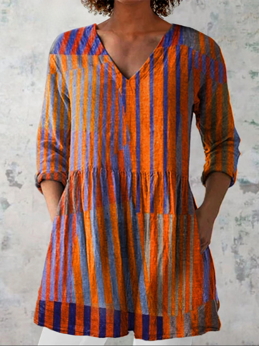 Nadia | V-Neck Long Blouse