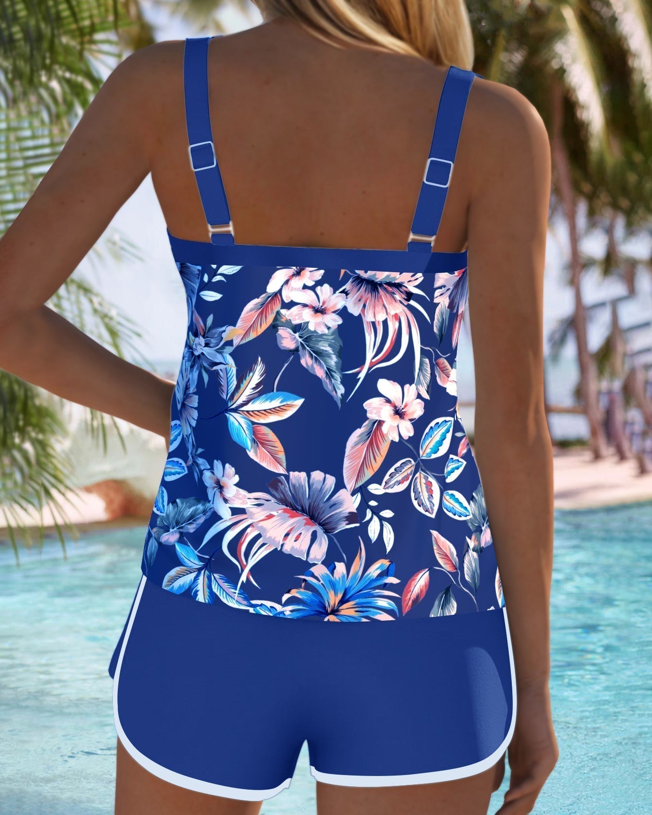 Evie | Floral U-Neck Tankini