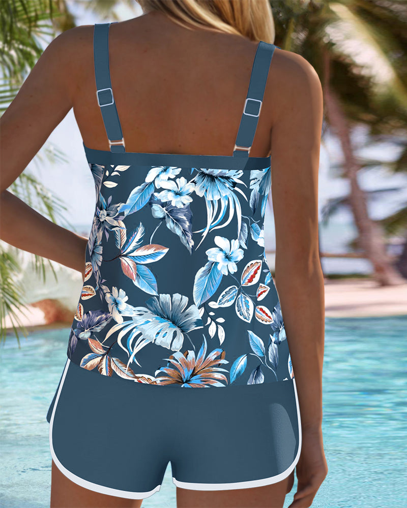 Evie | Floral U-Neck Tankini