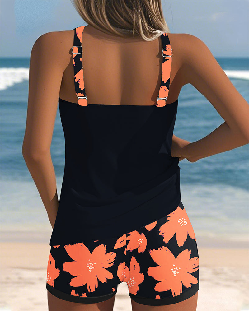 Emma | Floral U-Neck Tankini