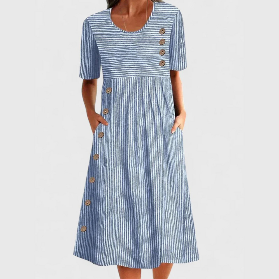 Striped Midi Dress by Wanda