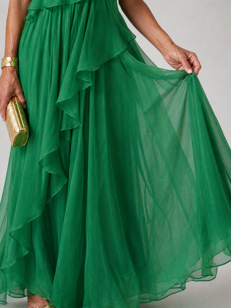 Eliana | One-Shoulder Chiffon Maxi Dress
