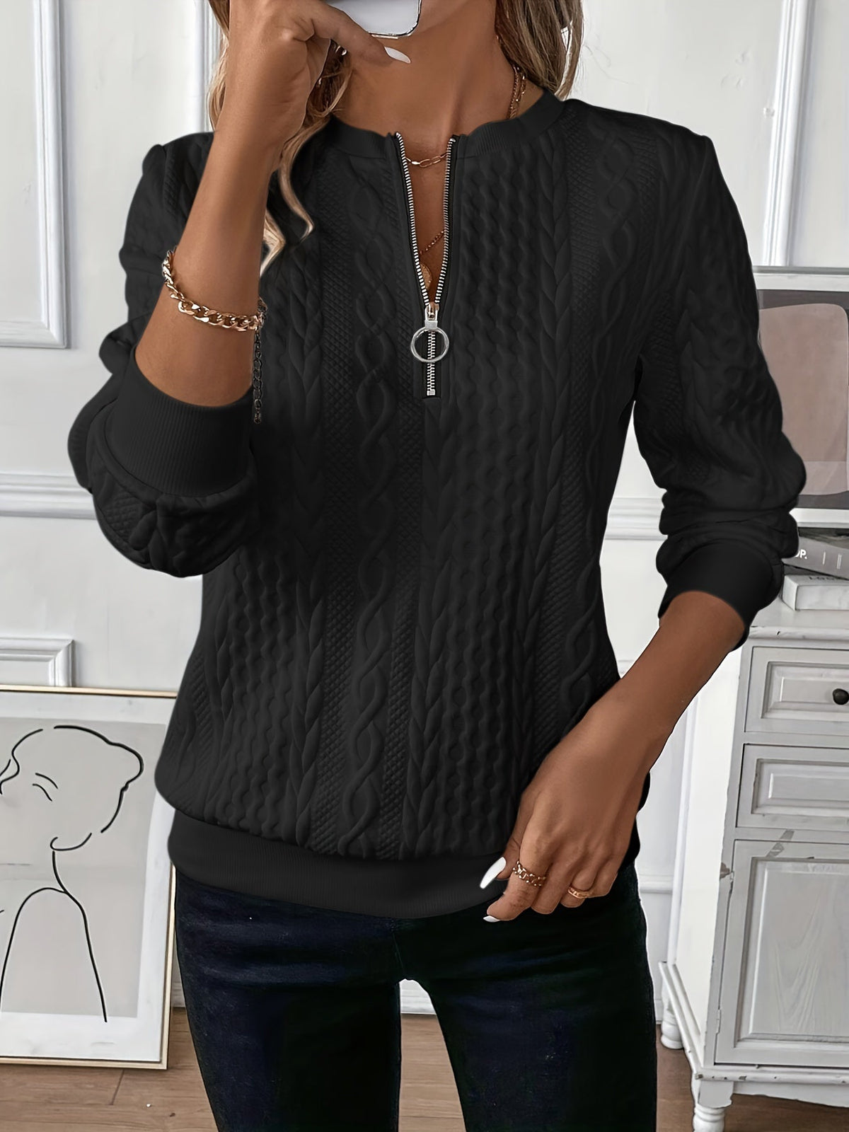 Angela | Sweater with Zipper