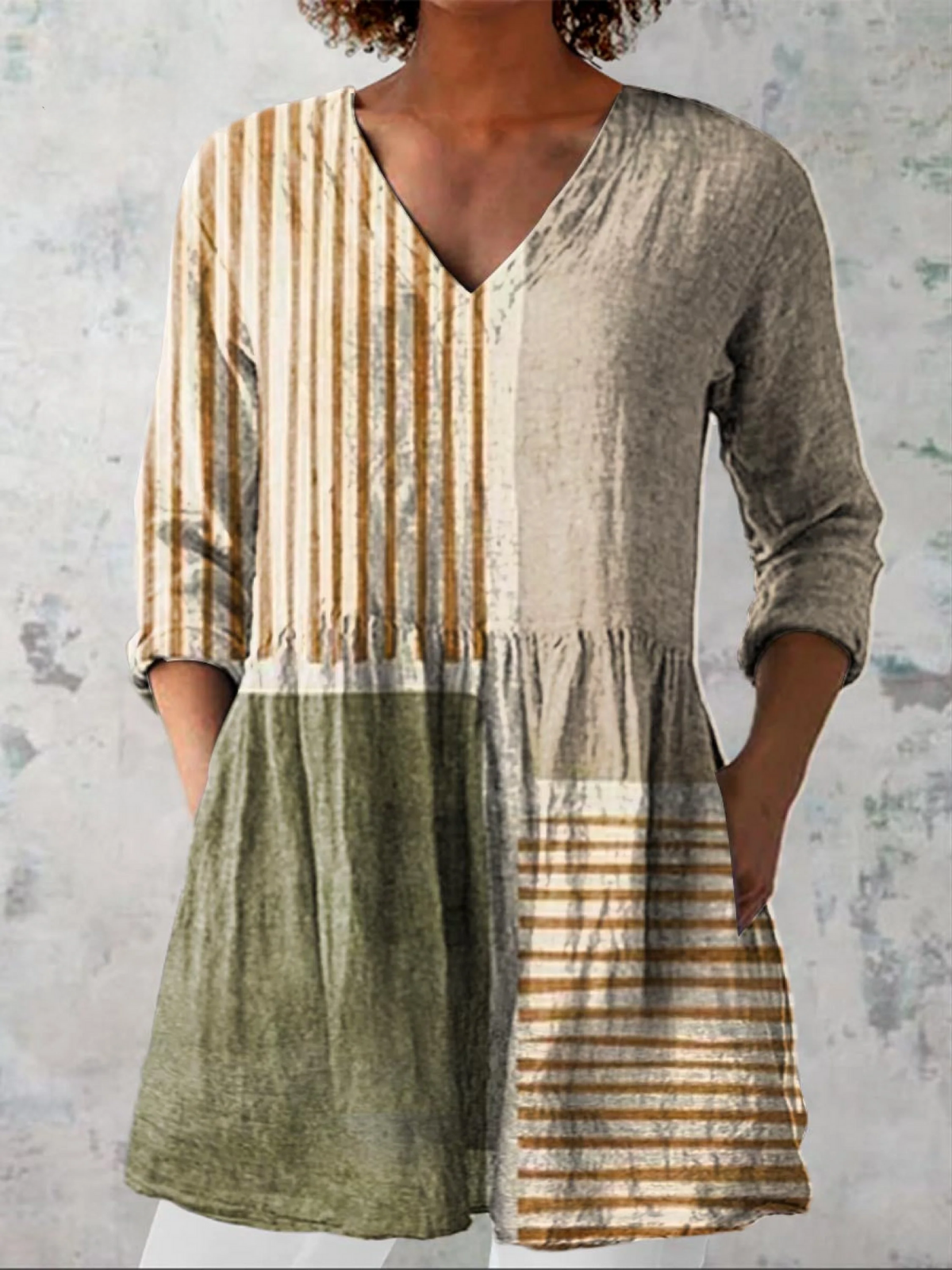 Camille | V-Neck Long Blouse