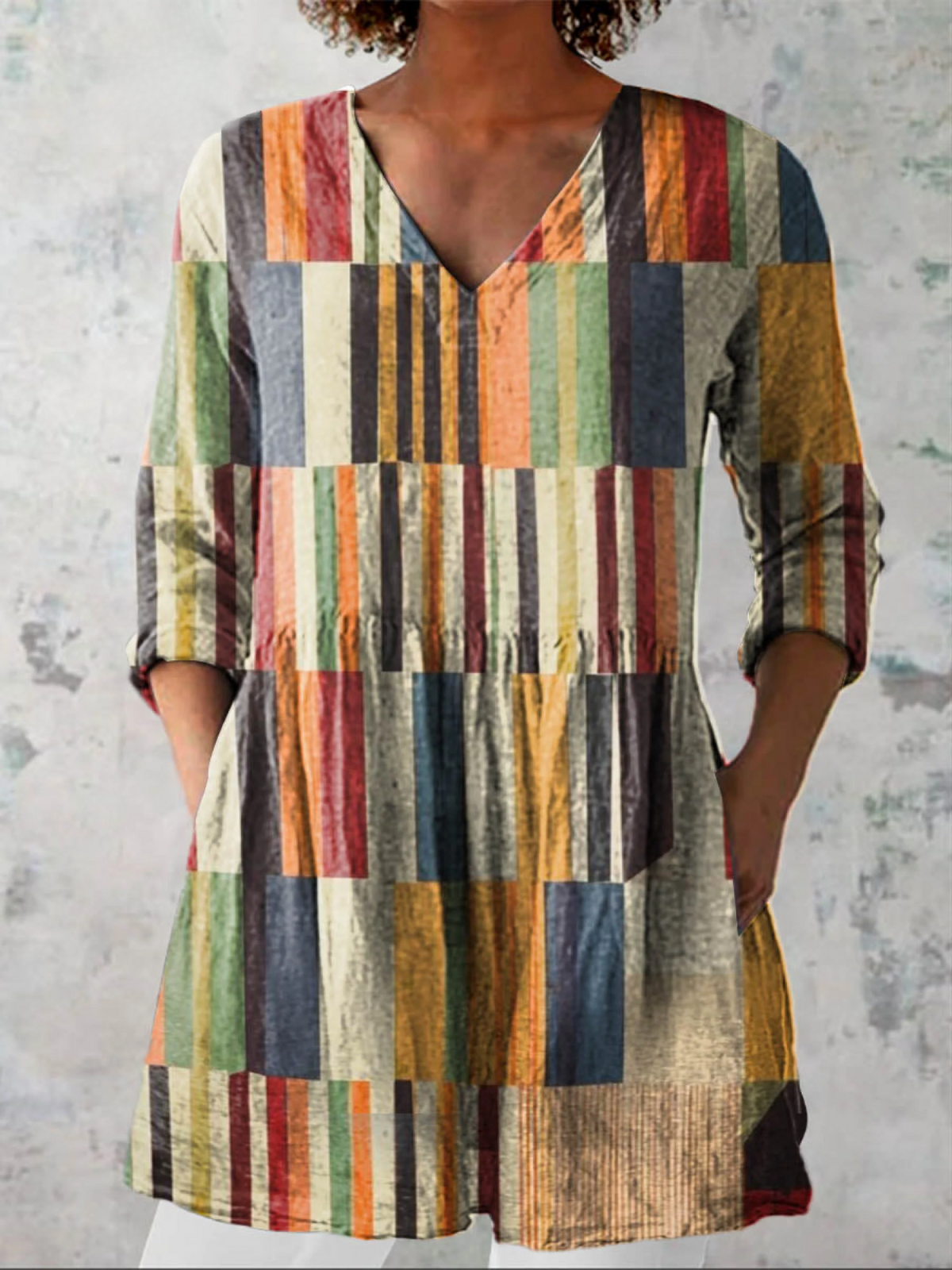 Chloe | V-Neck Long Blouse