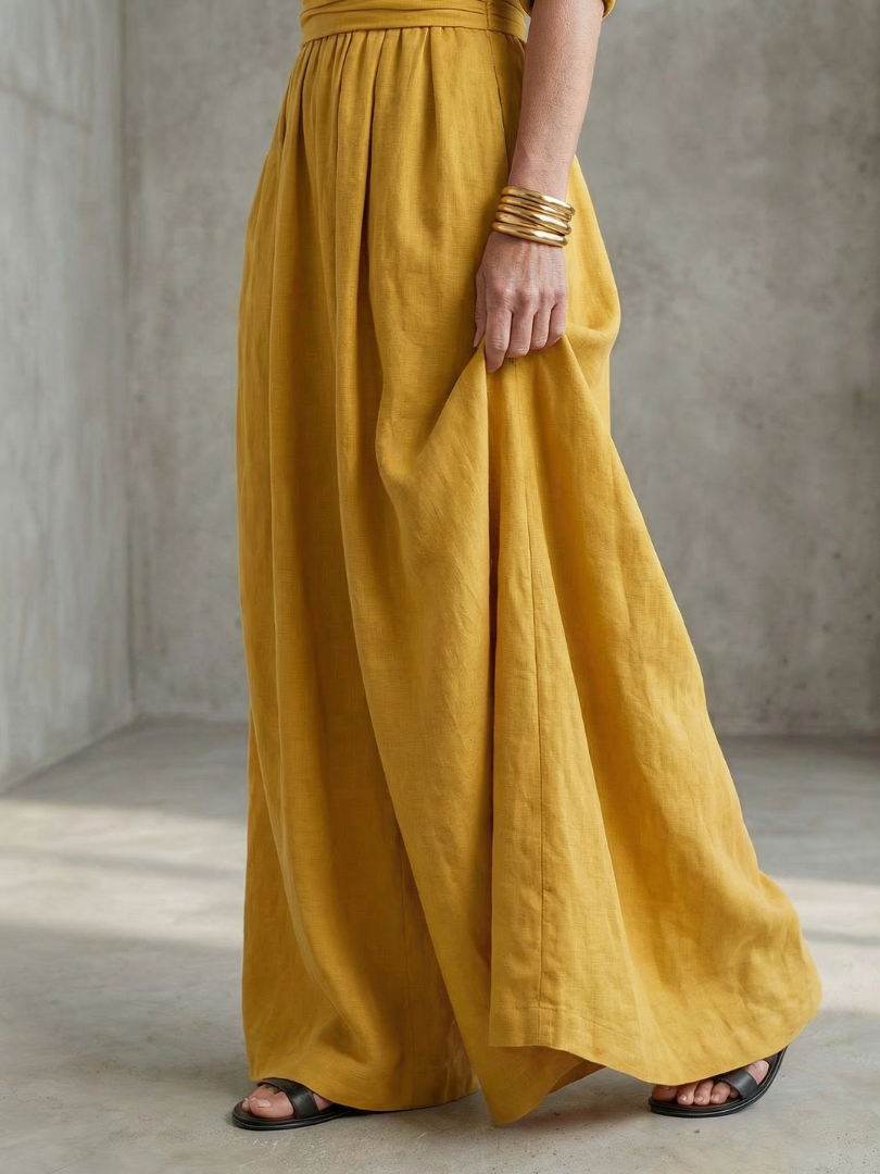Wanda | Wide Leg Jumpsuit with Cross Front Design