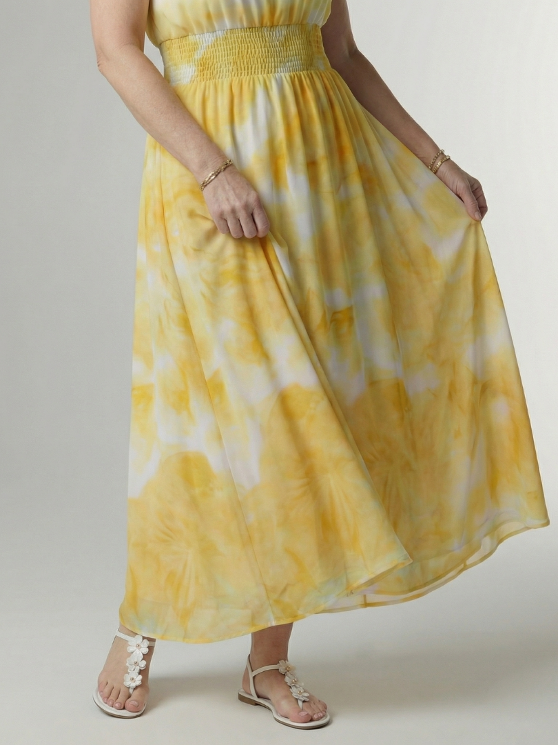 Sylin | Halter Midi Dress with Gathered Details