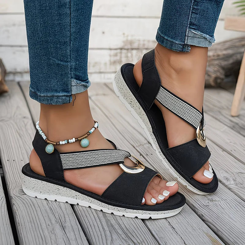 Yara | Stylish Open-Toe Flat Sandals