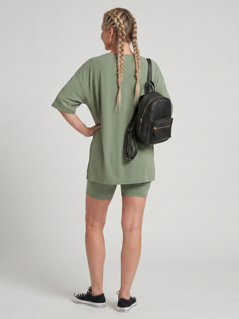 Colette | Short Sleeve Crew Neck Tee & Biker Shorts Set