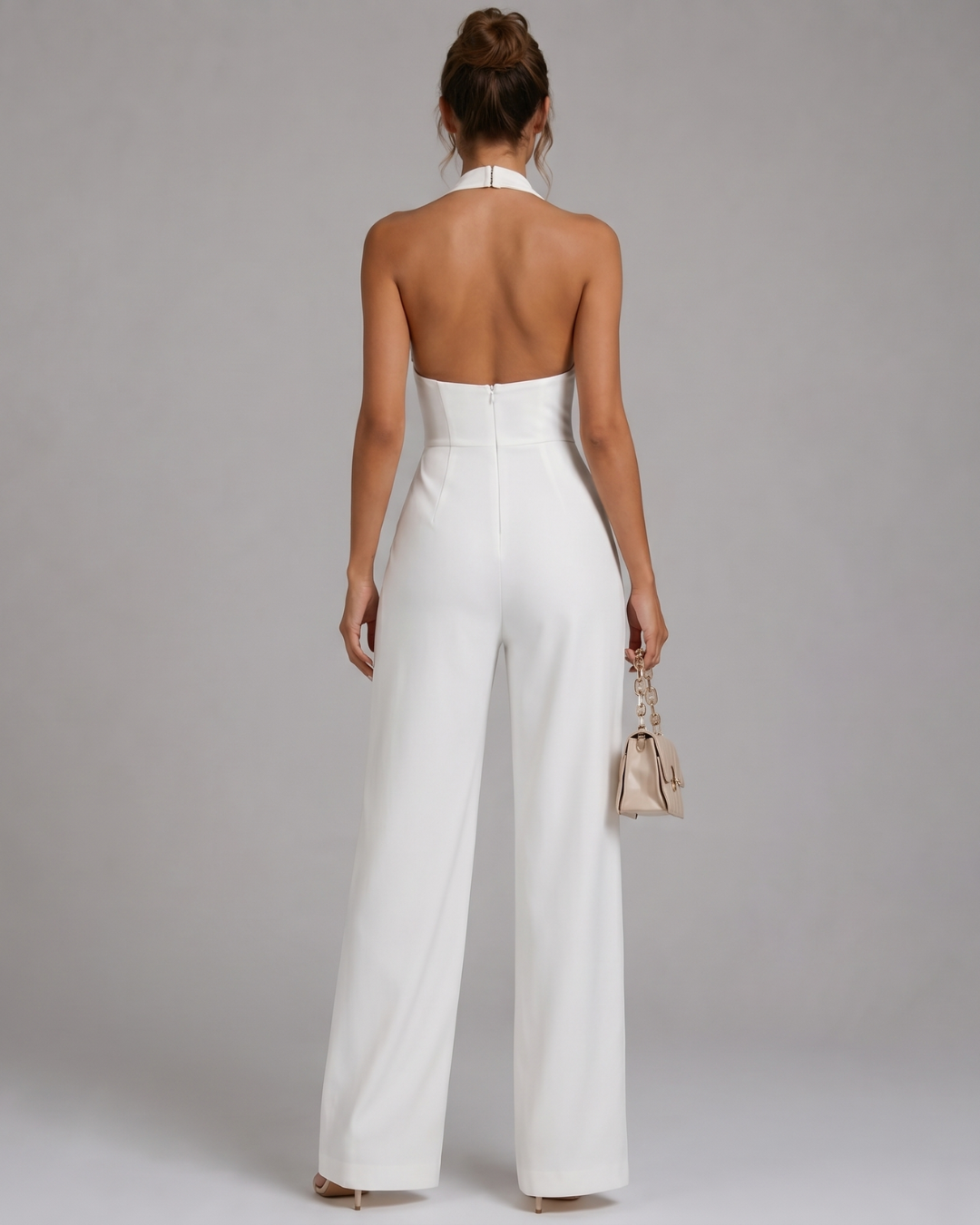 Nymera | Sleeveless Halter Neck Wide-Leg Jumpsuit