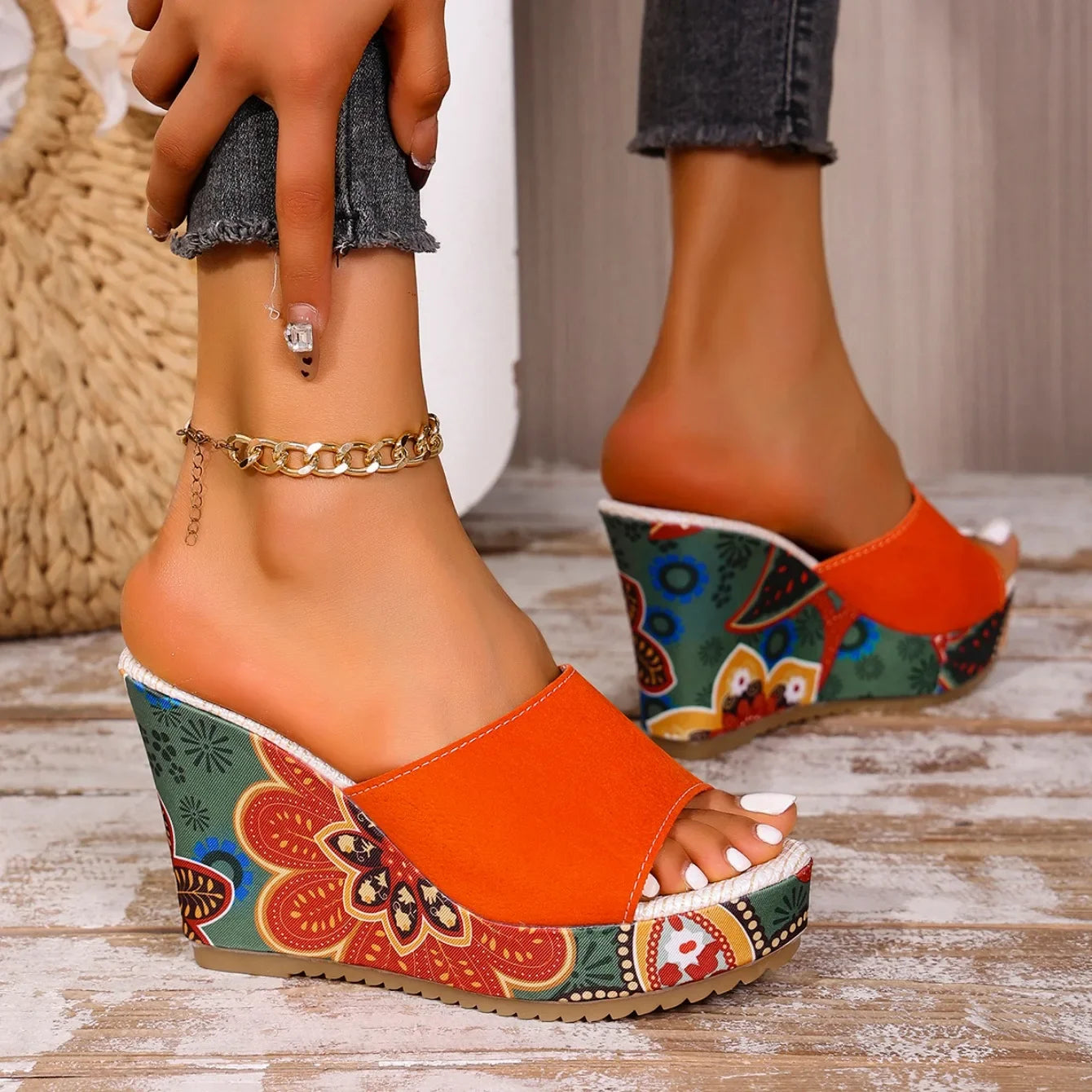 Joelle™ — Artistic Mules Featuring Floral-Inspired Heel
