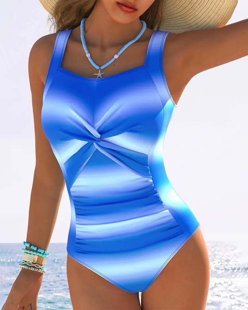 Eleanor | Ombre Blue One-Piece Swimsuit