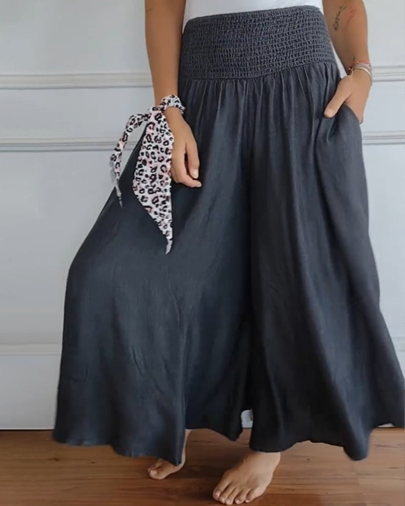 Reina - Relaxed Fit Wide-Leg Pants