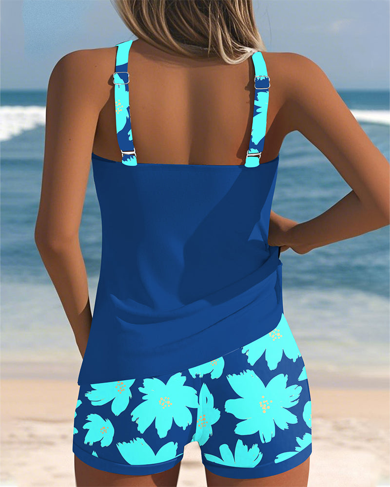 Emma | Floral U-Neck Tankini