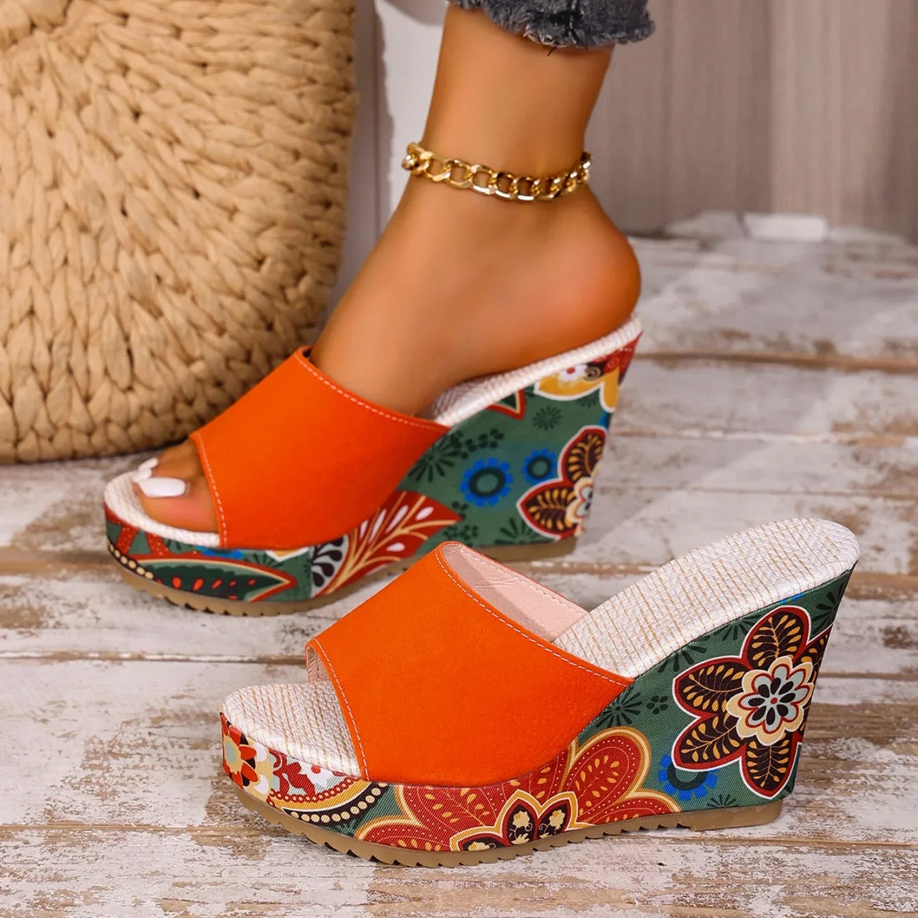Joelle™ — Artistic Mules Featuring Floral-Inspired Heel