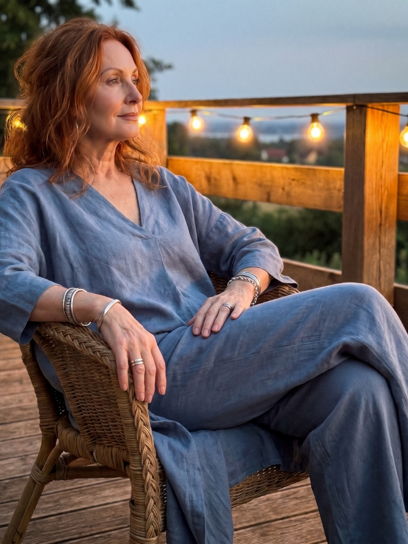 Onyx | Relaxed Tunic Top with Wide Leg Pant Set