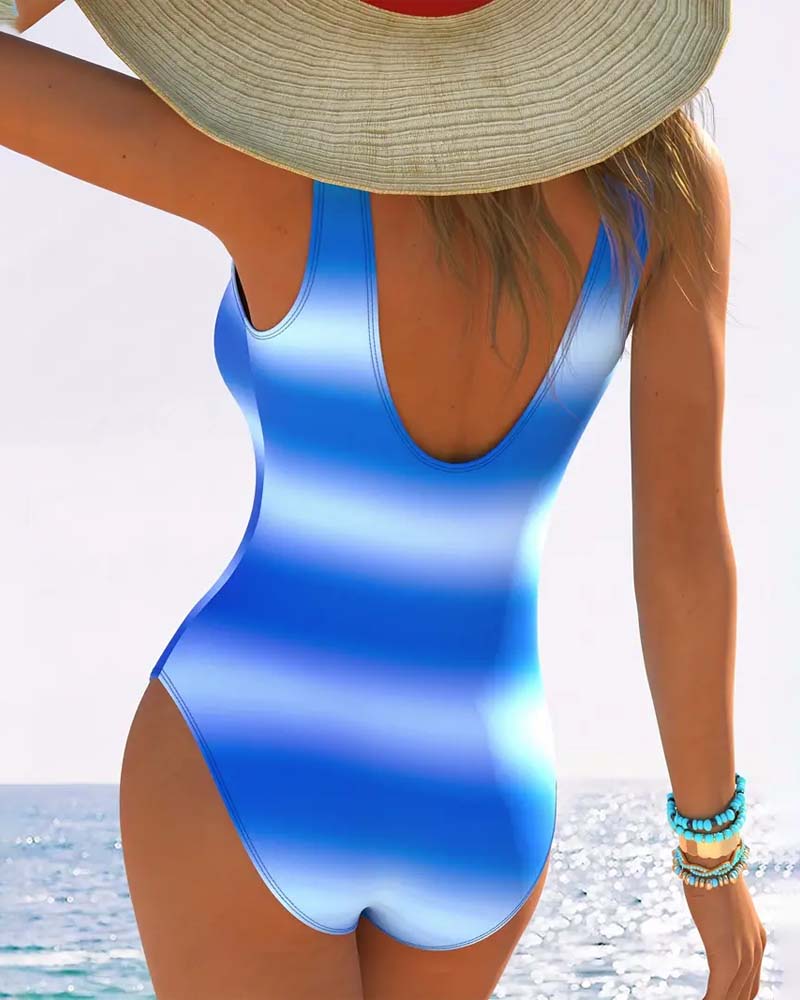 Eleanor | Ombre Blue One-Piece Swimsuit