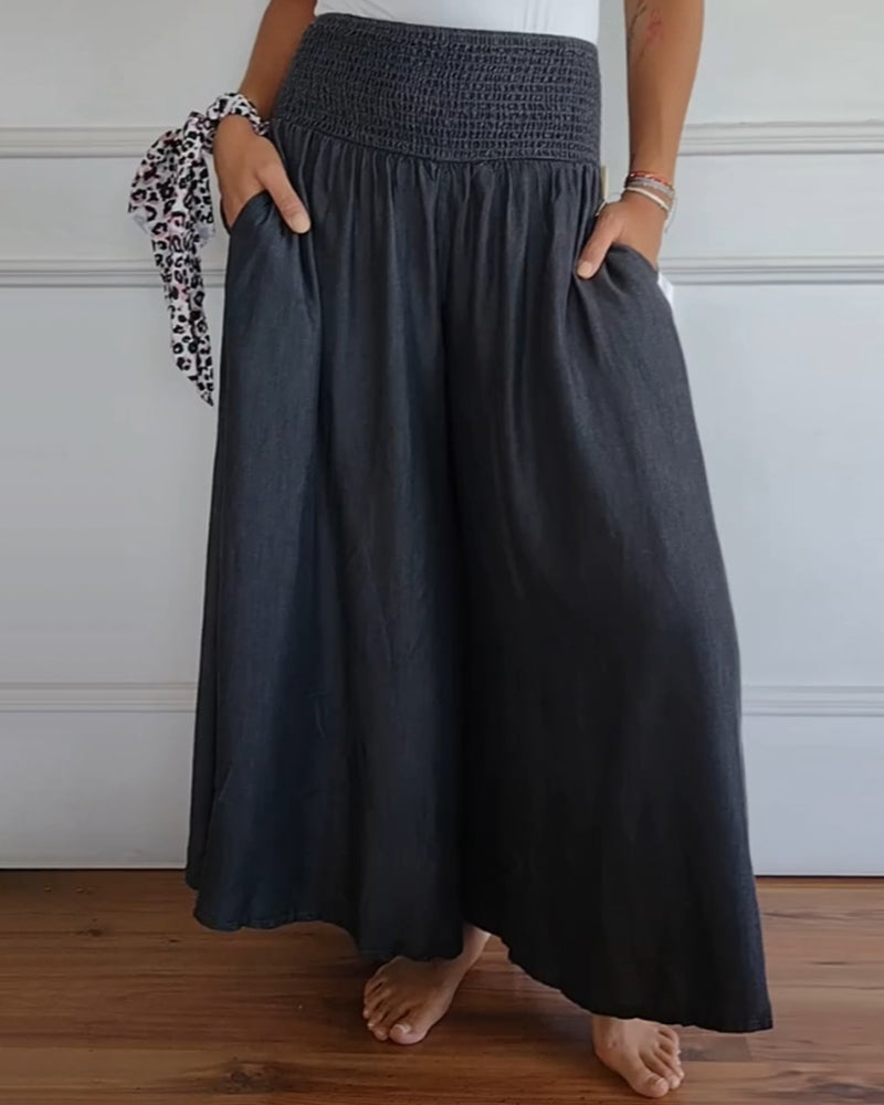 Jasper | Breezy Smocked Waist Trousers