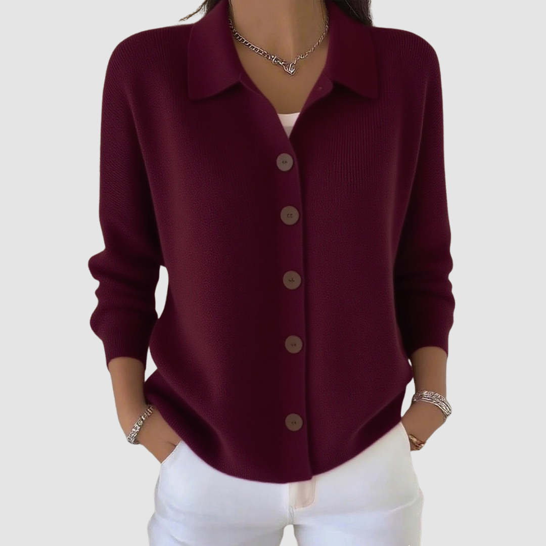 Riah™ Knitted Button-Up Cardigan