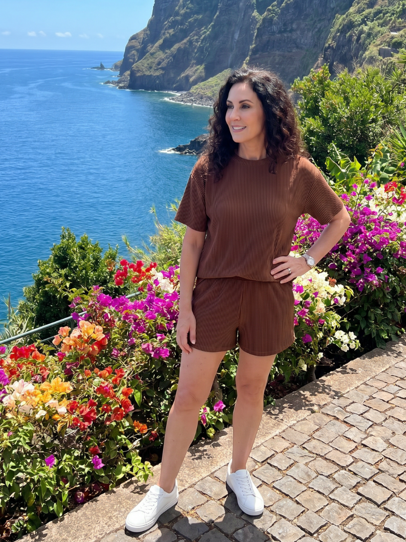 Bella | Relaxed Fit Short Sleeve Crew Neck Set