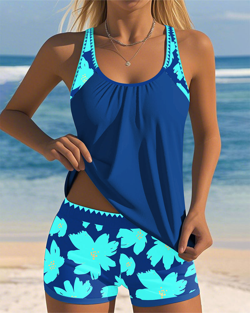 Emma | Floral U-Neck Tankini
