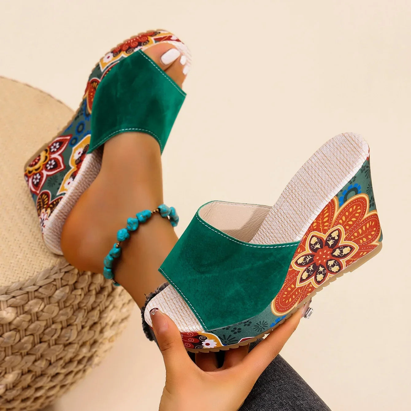 Joelle™ — Artistic Mules Featuring Floral-Inspired Heel
