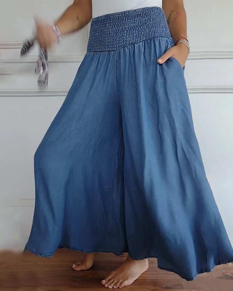 Reina - Relaxed Fit Wide-Leg Pants