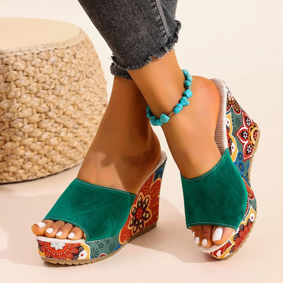 Joelle™ — Artistic Mules Featuring Floral-Inspired Heel