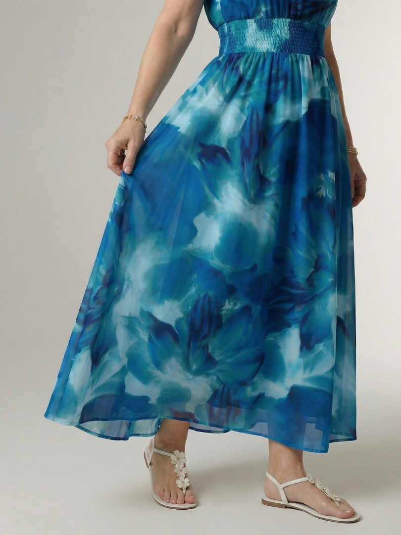 Sylin | Halter Midi Dress with Gathered Details