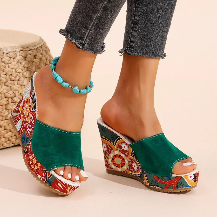 Joelle™ — Artistic Mules Featuring Floral-Inspired Heel