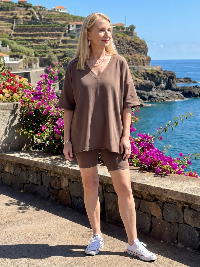 Lucinda | Relaxed Fit V-Neck Top and Shorts Set