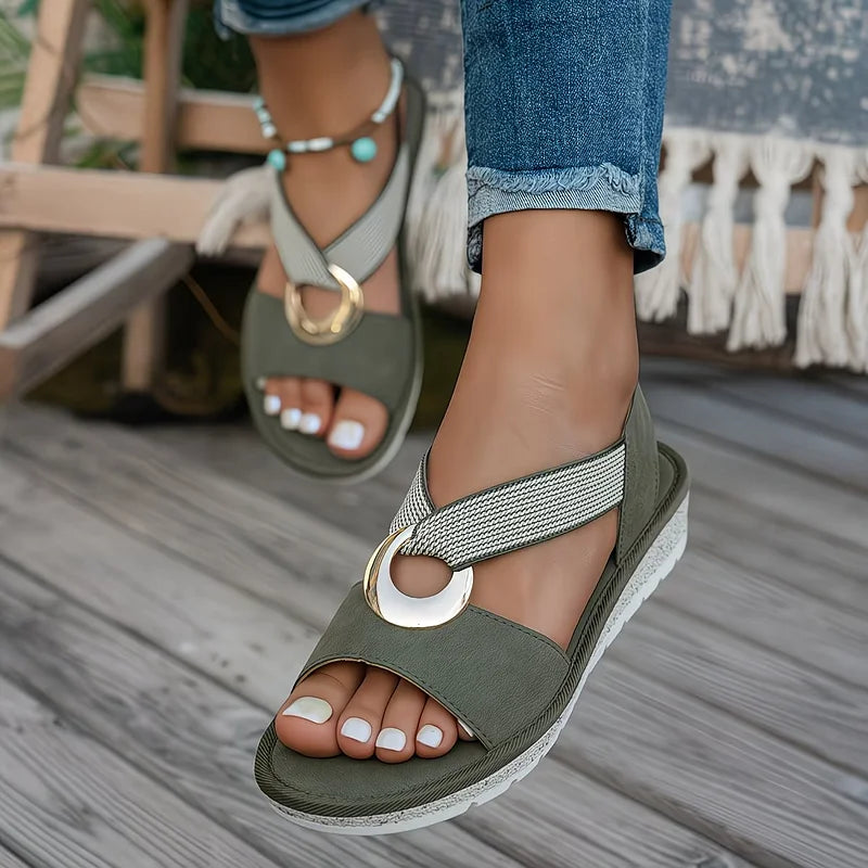 Yara | Stylish Open-Toe Flat Sandals