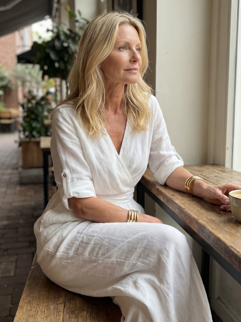 Wanda | Wide Leg Jumpsuit with Cross Front Design