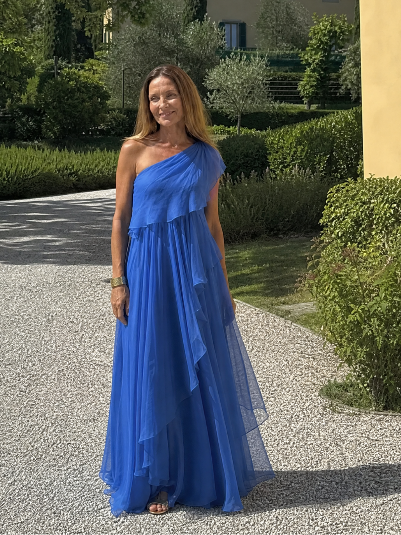 Eliana | One-Shoulder Chiffon Maxi Dress