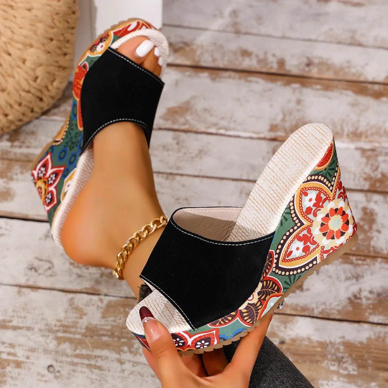 Joelle™ — Artistic Mules Featuring Floral-Inspired Heel
